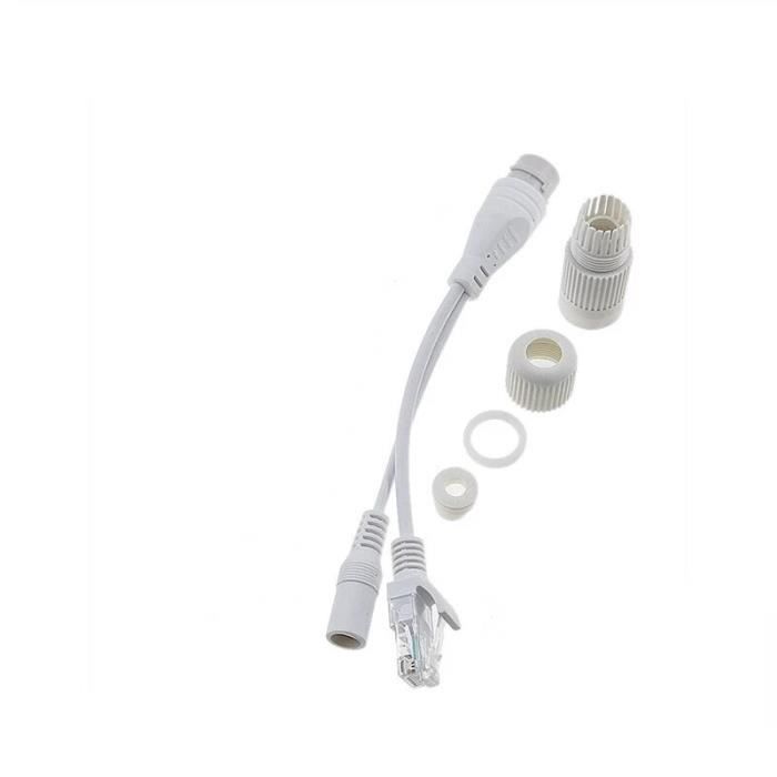 Yctze 10 Paires Câbles POE RJ45 - Adaptateur Power Over Ethernet Injecteur Répartiteur DC 12V Pour Caméras IP Réseaux 10/100