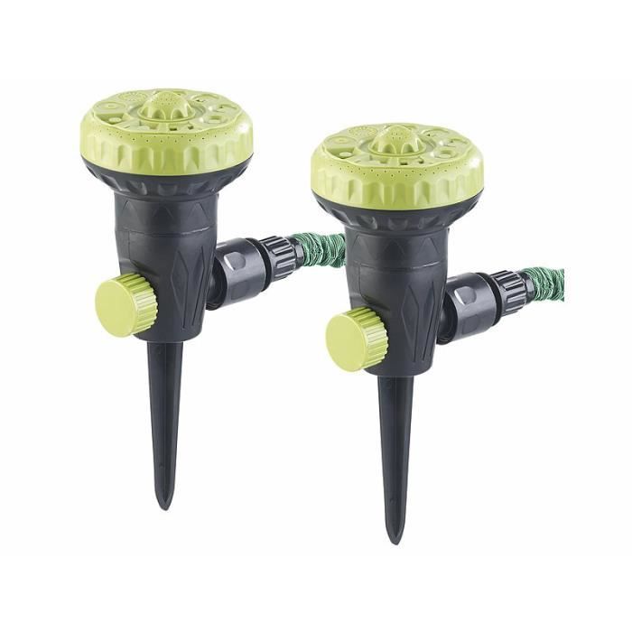 Lot De 2 Arroseurs Automatiques Rotatifs à 360 Degrés Pour Pelouse