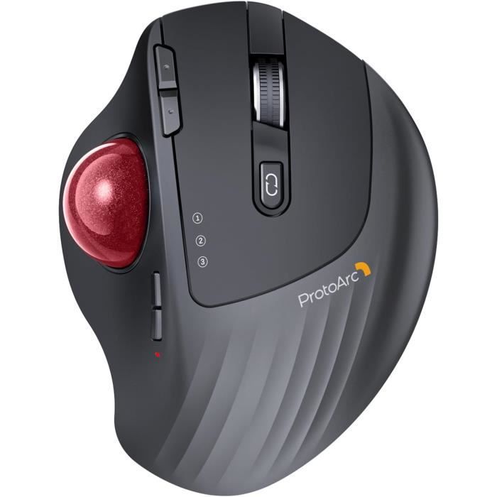 Souris Trackball Sans Fil Zelotes - Bluetooth 5.0, 4800DPI, Rechargeable Pour PC/Tablette
