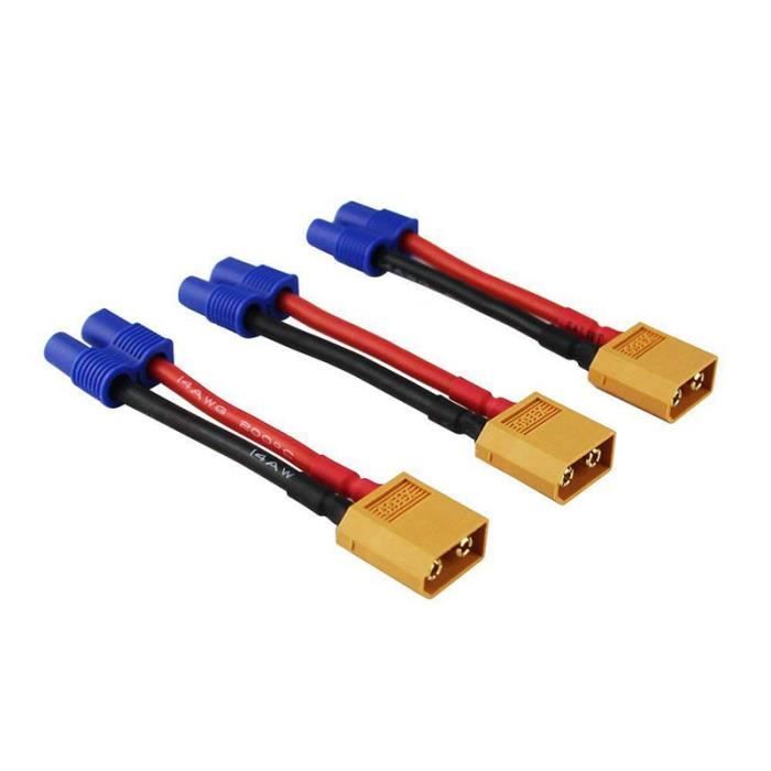 3 Pcs Xt60 Xt 60 Male A Ec3 Femelle Connecteur Fil Adaptateur Pour Rc Lipo Batterie 14awg Cable 1 96 Pouces Pack De 3 Achat Vente Hub Console 3 Pcs Xt60 Xt 60 Male A Ec3 Cdiscount
