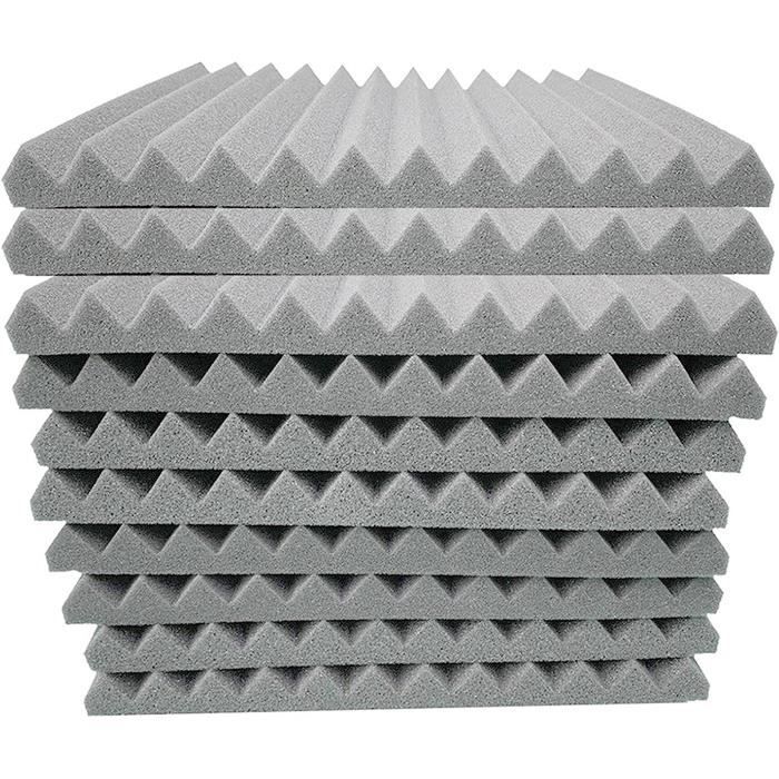 Lot De 50 Plaques De Protection Acoustiques En Mousse Absorbant Le Son