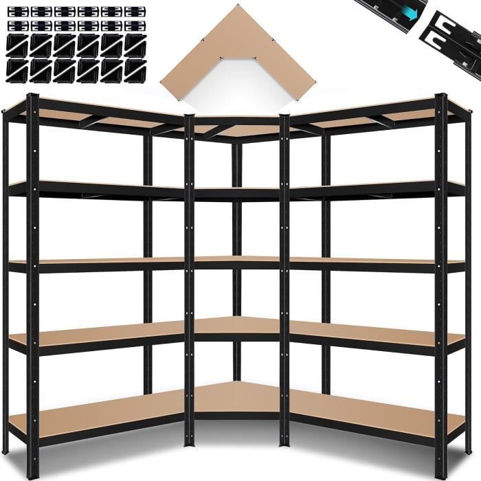 Lot De 2 étagères Industrielles Metra – 180x90x40 Cm, Charge 175 Kg Par Plateau, Acier Galvanisé