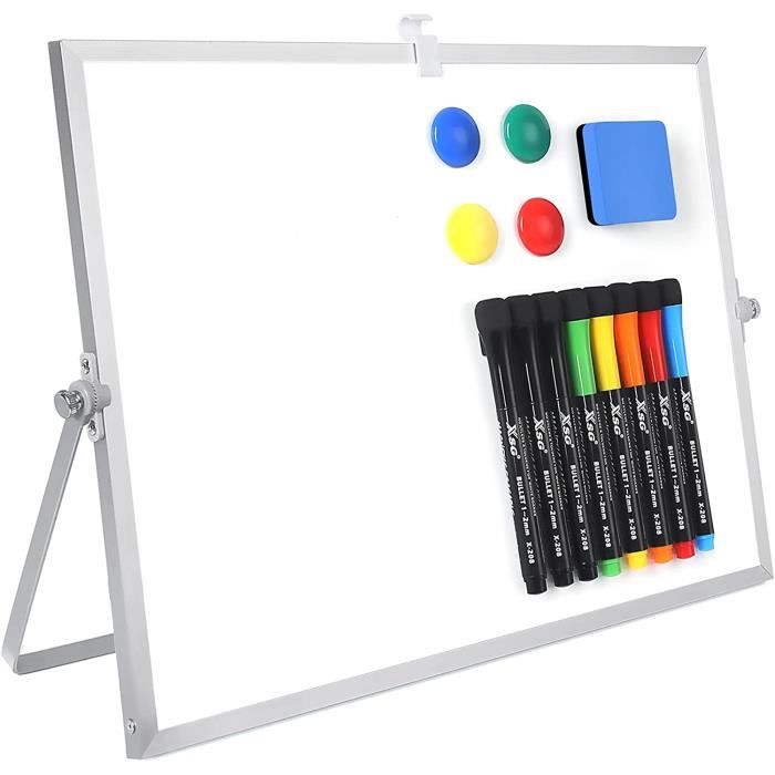 Mini Tableau Blanc Magnétique 20×30 Cm – Effaçable, Réinscriptible – Avec Stylo Et Aimants