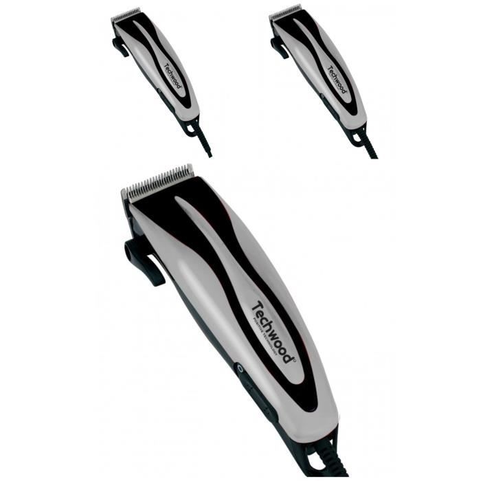 Tondeuse à cheveux 10W Grise Tête de coupe inox Démontable et interchangeable 4 sabots