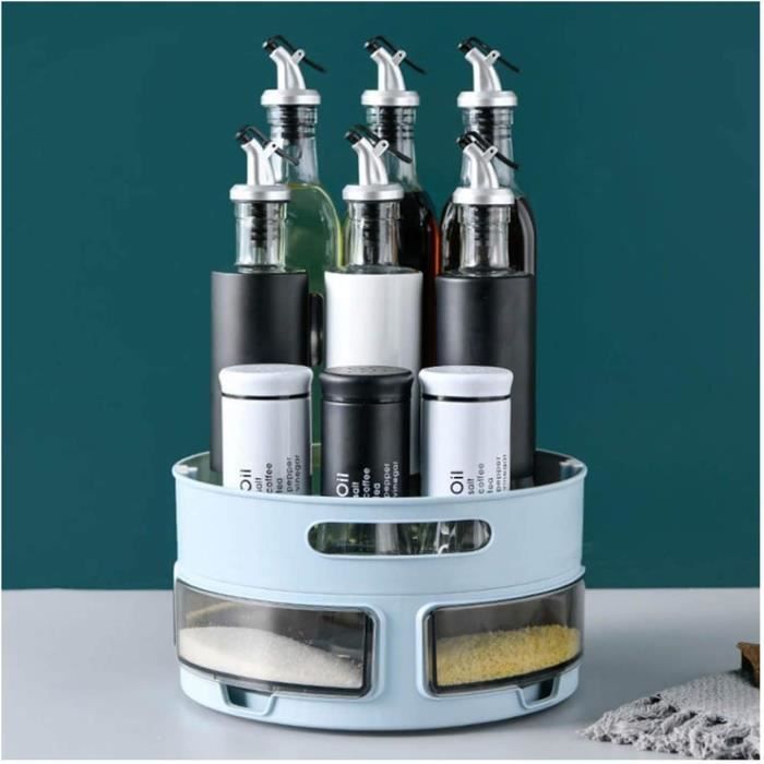 Organisateur De Plateau Tournant Lazy Susan à 2 Niveaux, étagère à