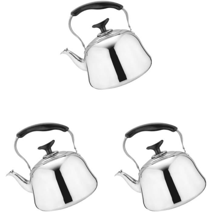 Bouilloire pliante portative extérieure, bouilloire de pique-nique en acier inoxydable, 1,2 L,Argent