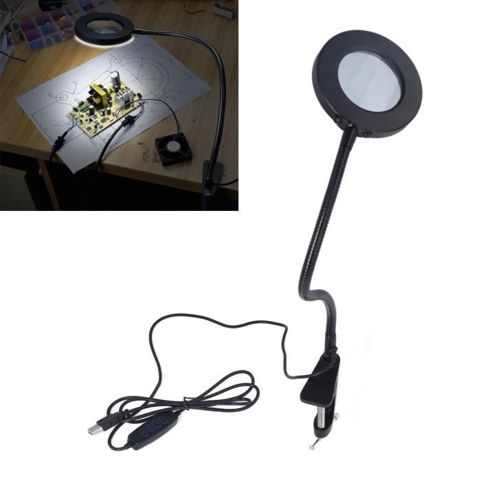 REV Lampe à Pince LED Sans Fil - 150 Lm, Gradation 3 Niveaux, Rotation 360°, Batterie Rechargeable - Idéale Chambre, Couloir, Lecture