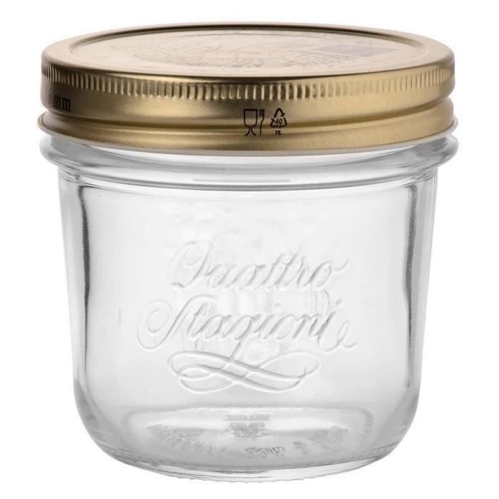 Lot De 6 Bocaux En Verre De 350 Ml Avec Couvercles En