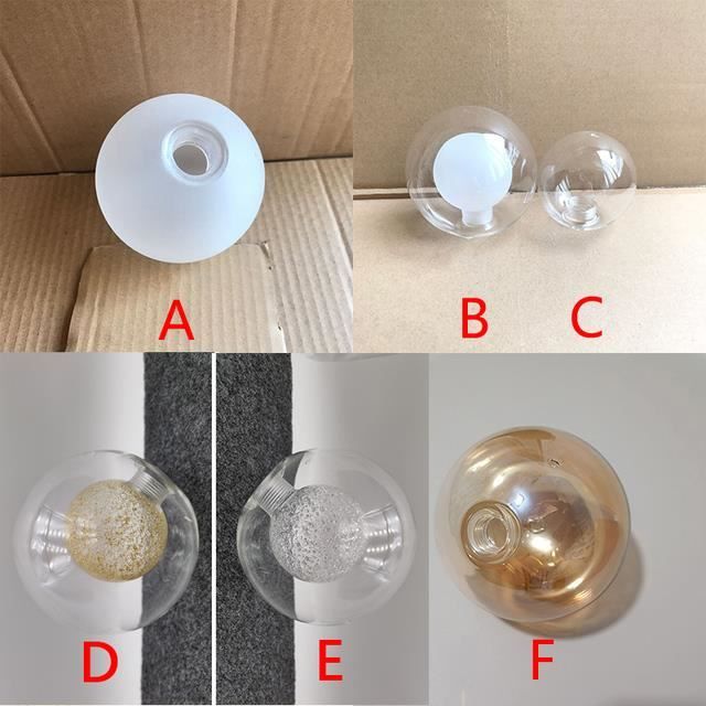 Abat-Jour Globe En Verre G9 Abat-Jour Fileté Boule Transparente