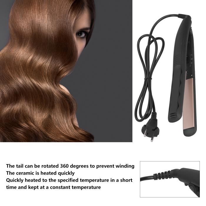 Fer à lisser Lisseur cheveux secs et humides en céramique,