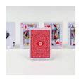 COPAG 310 "SLIMELINE"- jeu de 56 cartes toilées plastifiées - format poker - 2 index standards Rouge-1