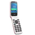 Doro 6880 - Téléphone portable senior à clapet rouge 4G-1