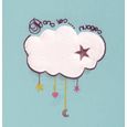 Parure de lit bébé Dans les nuages 100x140 cm   taie 40x60 cm - Turquoise - P'tit Basile-1