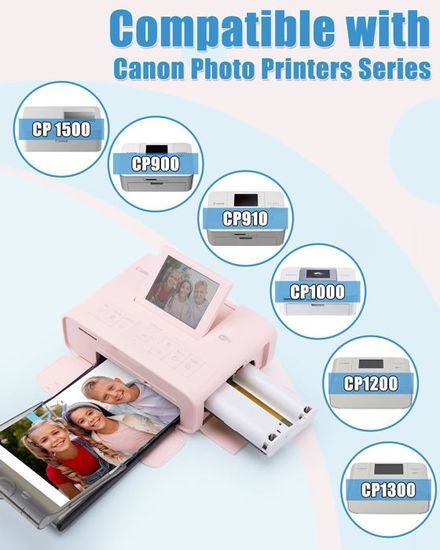 Carta Fotografica E Inchiostro Per Canon Selphy - Kit 3 Cartucce Con 108 Fogli, Compatibile CP1500/CP1300 - Foto 2