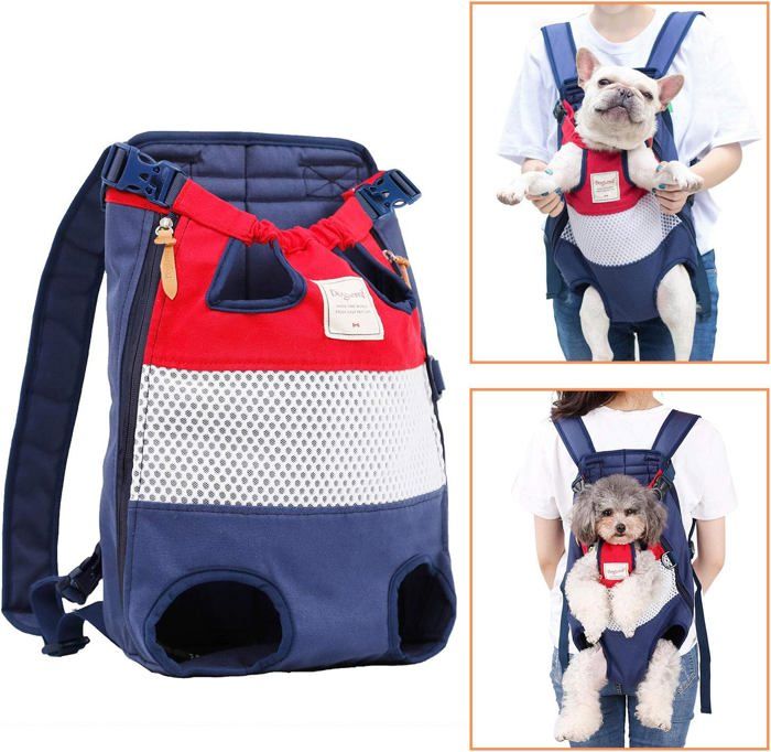 Sac Ventral pour Chien, Sac de Transport Pratique pour Petits Animaux  jusqu'à 12KG en Voyage