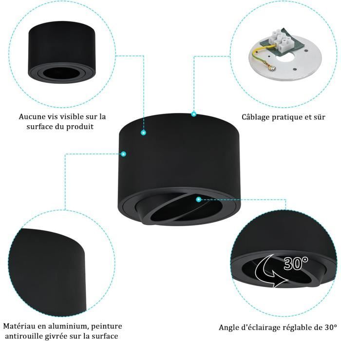 KYOTECH Spot LED En Saillie Orientable 80x50mm Plafonnier