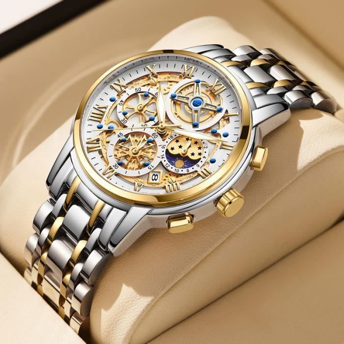 Montre sales cadran squelette