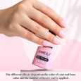 AIMEILI Soak Off UV LED Vernis à Ongles Gel Semi-Permanent Pink Gel Polish - Clear Rose Nude (022) 10ml-2