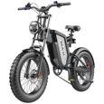 VTT  électrique Homme Tout-terrain GUNAI MX25 20X4.0 Fat bike 1000W 48V 25AH Automie 50km - Noir Mat-2