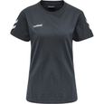 T-shirt femme Hummel Hmlgo - noir - Multisport - Coton doux - Chevrons sur les manches - Subtil logo imprimé-2