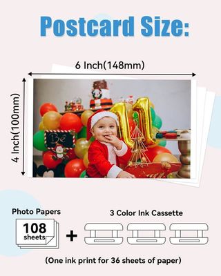 Carta Fotografica E Inchiostro Per Canon Selphy - Kit 3 Cartucce Con 108 Fogli, Compatibile CP1500/CP1300 - Foto 9