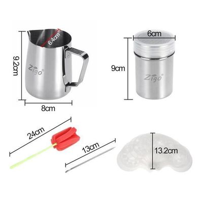 Lot De 3 Tasses à Mousse De Lait En Acier Inoxydable 90 Ml - Mini Pichets Ergonomiques Pour Cappuccino, Latte Et Art Du Café