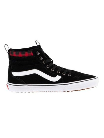 Vans carreaux rouge et noir top