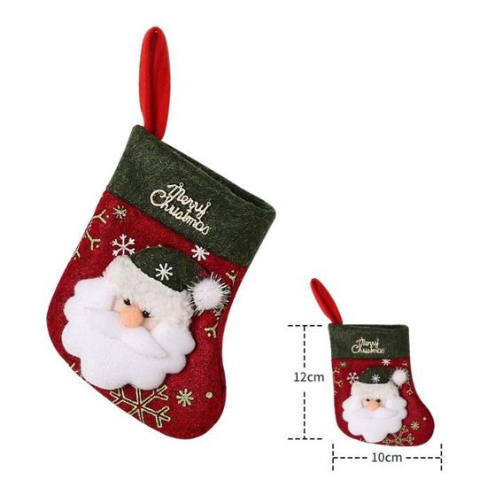 Chaussette De Noel A Suspendre Personnalisé Grande Lot De 3 Chaussette Noel Cheminee De Jute Peluche Rouge Chaussette De Noel Personnalisé Famille Décoration De Noël