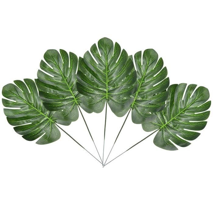 INIFLM Lot de 3 Plantes Artificielles, Tiges de Feuilles de Bambou