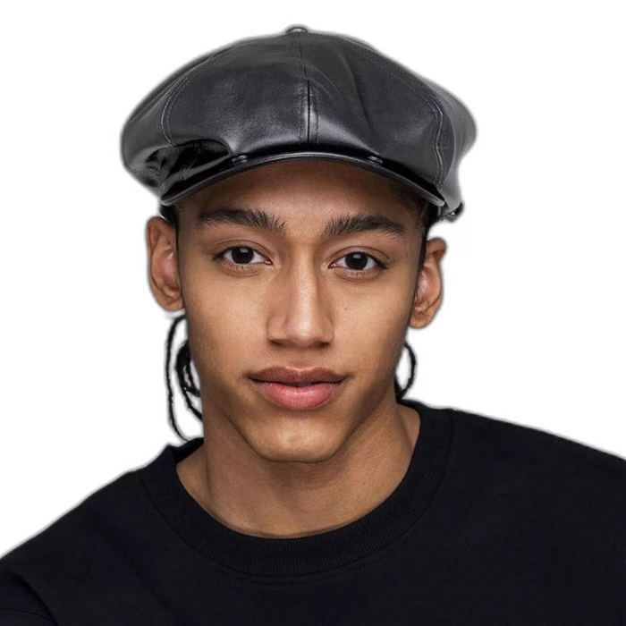 Veste En Cuir Vintage Kangol Taille S - Noir - Fermeture éclair Complète - Occasion Excellent état