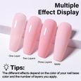AIMEILI Soak Off UV LED Vernis à Ongles Gel Semi-Permanent Pink Gel Polish - Clear Rose Nude (022) 10ml-3