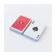 COPAG 310 "SLIMELINE"- jeu de 56 cartes toilées plastifiées - format poker - 2 index standards Rouge-3