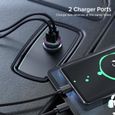 Chargeur de voiture allume-cigare Maclean MCE375 écran aluminium voltmètre USB 1x QC 3.0 USB 1x 5V-2.4A RGB LED-3