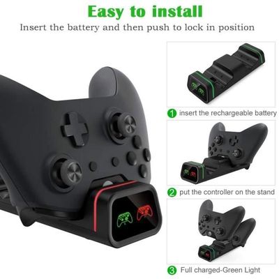 Station De Charge Venom Pour Manettes Xbox Series X/S & One - Avec Batteries Rechargeables, Câble 2m, Noir