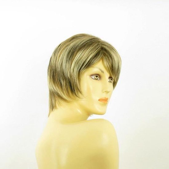 Perruque Femme Courte Châtain Cuivré Méché Blond Clair - OCEANE 6BT27B - Neuf Avec Étiquettes
