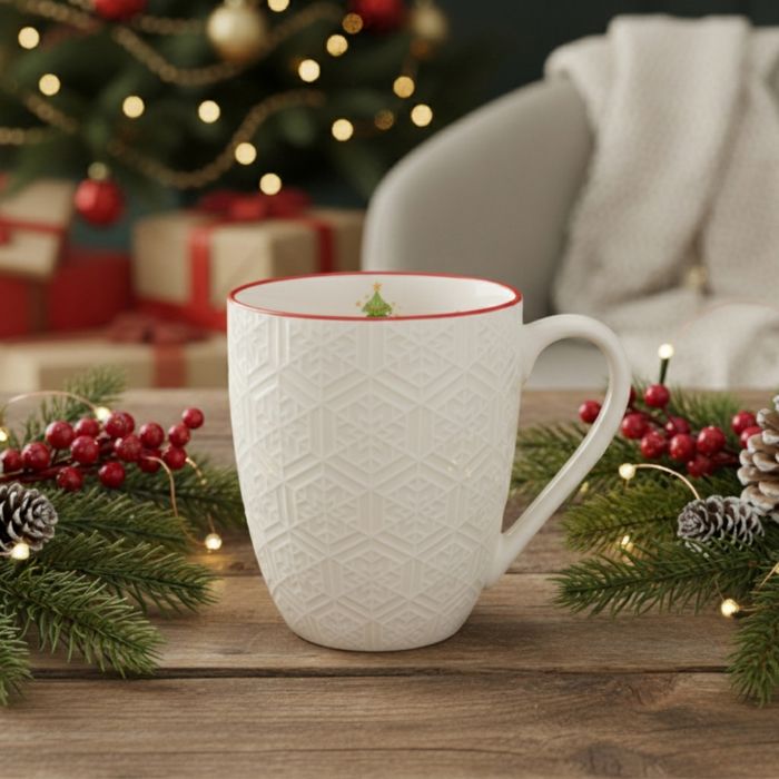 Tasse à Café Könitz Boulangerie De Noël - Porcelaine Blanche 300 Ml - Modèle 11 1 002 2875 - Neuf