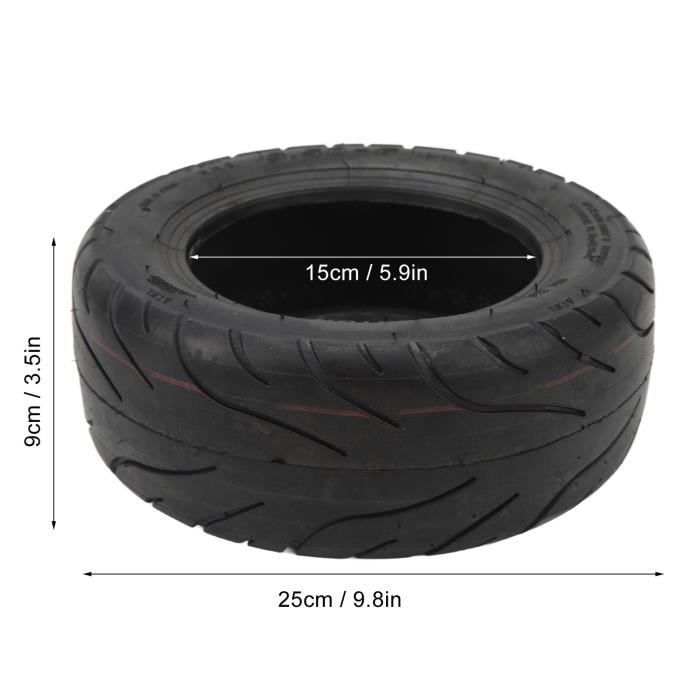 Pneu Sans Chambre à Air 70/50-6.1 Pour Dualtron – 25.4 Cm – Caoutchouc, Haute Adhérence, Noir