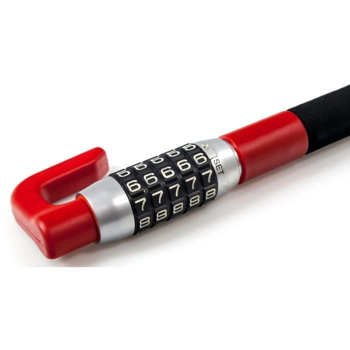 Barre Antivol Volant Sumex - Extensible, Acier, Avec Double Clé - Protection Anti-vol Visible Pour Voiture