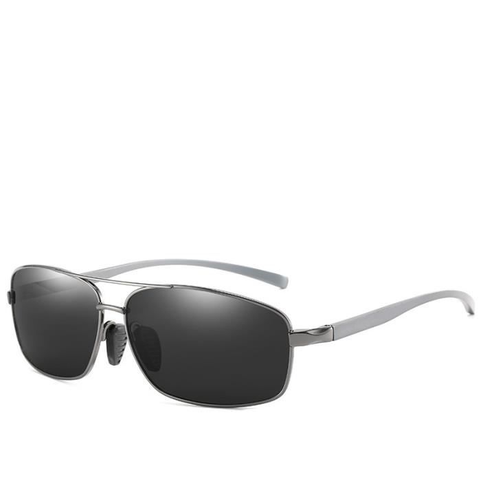 Lunettes De Soleil Polarisées Homme/Femme - Protection UV400 - Format Surdimensionné Carré - 2 Paires (Violet Et Thé)