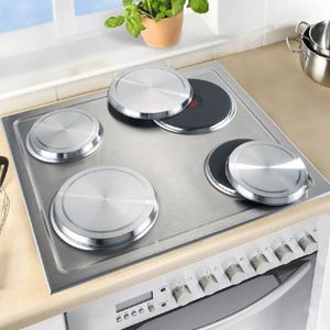 Lot de 4 cache-plaques rondes en métal de style abstrait pour cuisinières électriques, cuisinière à gaz, ustensiles de cuisine, accessoires de cuisine modernes
