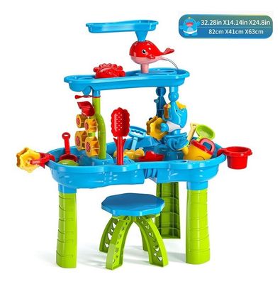 Jouet Plage Piscine Activité Manuelle Jeu Extérieur 33 Pièces Table Eau Et Sable NlsqEU - Jeu D'extérieur 3 En 1 - 33 Pièces Incluses - Avec Pistolet à Eau Et Visières