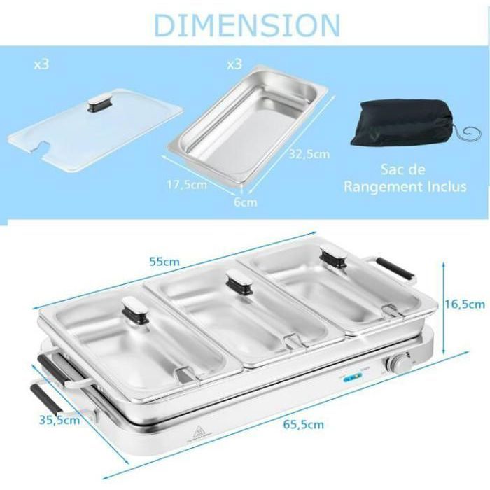 ITRUSOU Chauffe Plat Électrique, Plaque Chauffante Pliable
