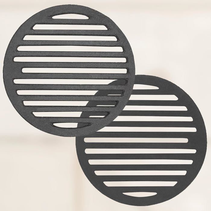 YRHOME Grille en fonte 28 x 42 cm ensemble grille émaillée