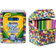 Crayola - 10 marqueurs lavables à trait large, couleur tropicales - Papeterie et scolaire