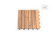 Lot de 33 dalles bois d'acacia 30x30 cm format droit finition huilée-0