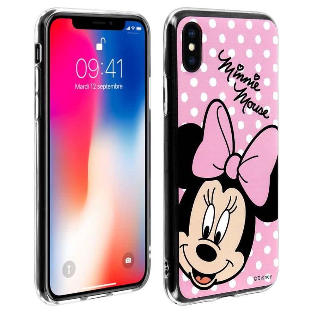 Coque iPhone X et XS Design Minnie/Pois Silicone Ultra-fine Disney ...