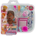CHUSE Cicciobello Amicicci, Bébé avec Set repas et accessoires, Modèle Fille Afro Style, Jouet pour enfants dès 3 ans, CC0223