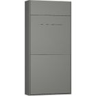 INSIDE 75 Lit escamotable STUDIO gris graphite mat Couchage 90*200 cm Ouverture assistée et pied automatique gris bois Inside75