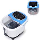 RELAX4LIFE Bain de Pieds Électriques avec Rouleaux de Massage, Masseur de Pieds avec Temps & Température Réglable, Bleu