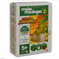 Mako Moulages - Le Monde Des Dinosaures - Coffret de moulage en plâtre avec peinture pour enfant
